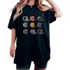 Vintage Football Helmets Graphic T-Shirt - Oversized Casual Sports Tee for Men and Women, Short Sleeve Top