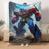 For Transformers,Optimus Prime,Robot Themed Flannel Blanket, Glam Style, Digital Print, All Season Comfort, ,for Cozy Plush Flannel Cover154