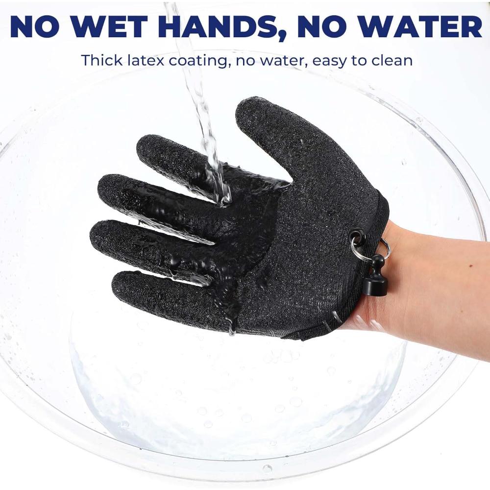 1 Pair of Anti Slip Ice Fishing and Sea Fishing Gloves with Magnets, Waterproof, Anti Cutting, Anti Stabbing, and Fish Picking Gloves