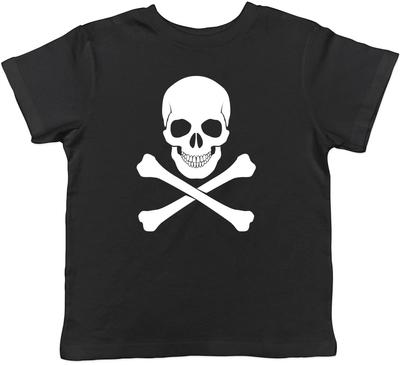Skull and Crossbones Gothic Childrens Kids Boys Girls Tee T-shirt