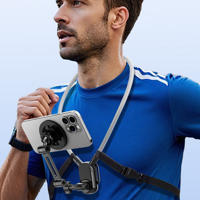 Silicone Magnetic Quick Release Mobile Holder Neck Hanging Phone Stand Magsafe Neck Hanging Bracket Phone Accessories