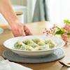 Zhishi Chinese Style Bone China Drainable Dumpling Plate