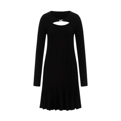 MO&Co. Dekonstruiertes Strickkleid im Deux-Pièces-Look mit Falten