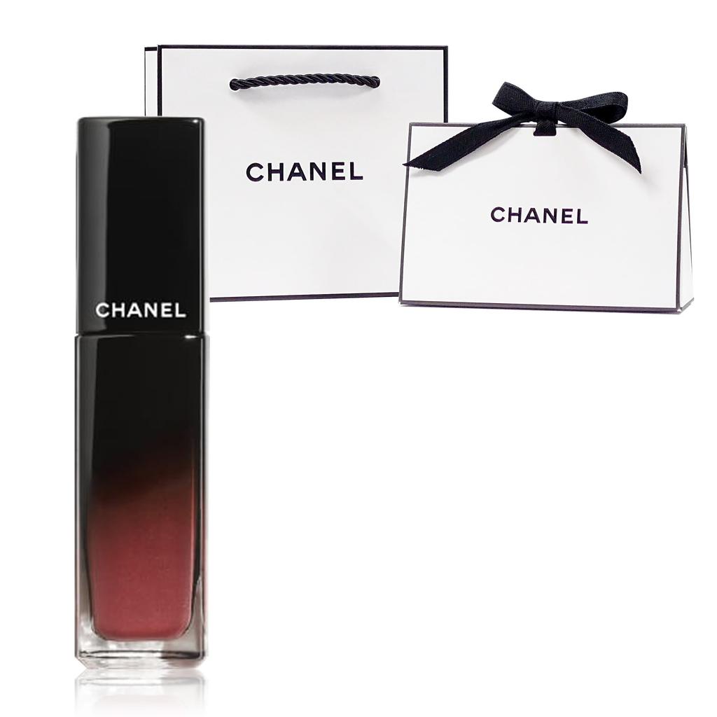 CHANEL Rouge Allure Lacquer Liquid Lip Color Rose Ambigues Cosmetics Birthday Gift with Shopper and Gift Box #84