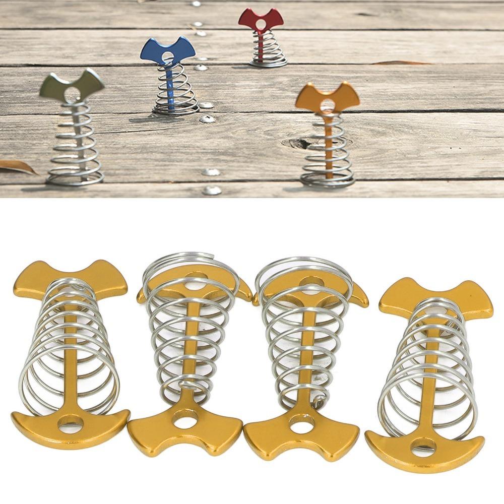 12PCS Easy No-Drill Setup Tent Stakes Universal Deck Anchor Pegs Durable Outdoor Tent Accessories жёлтый