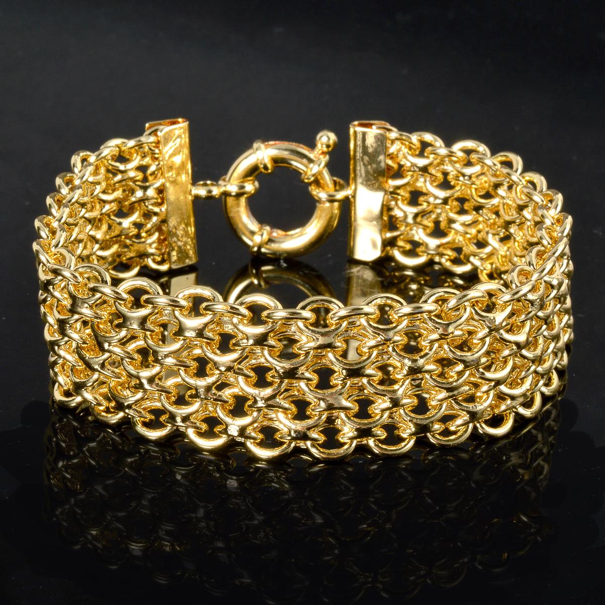 Neues 18 MM Breites Kupferkettenglied Armband Unisex 18K Gold Beschichtetes Armband Miami Gehweg Armband Punk Hip Hop Schmuck Party Geschenk brown
