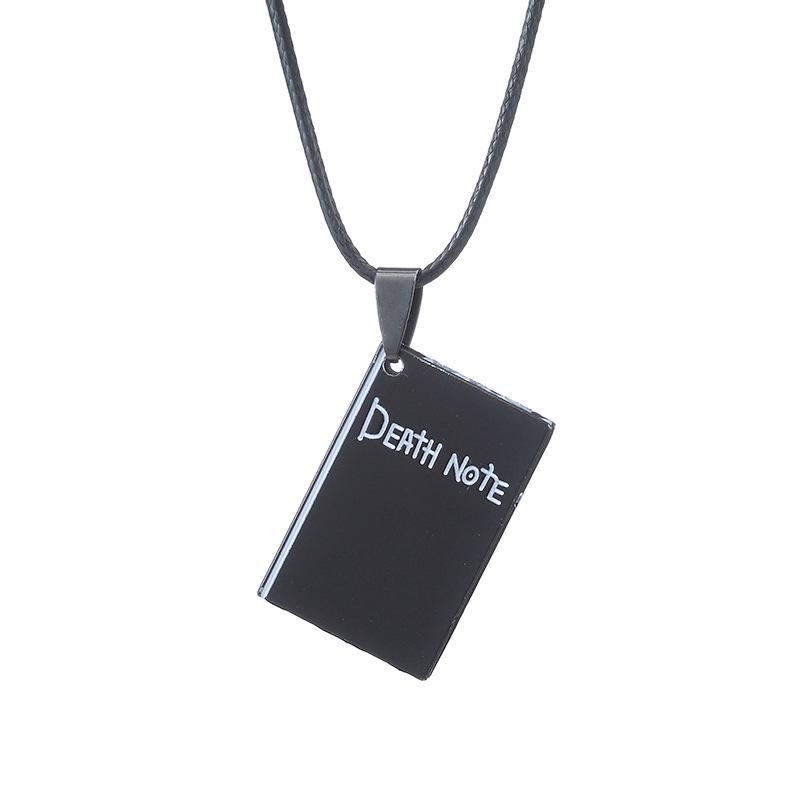 Death Note Shinigami Pendant with Notebook and L Necklace - Japanese Anime Inspired