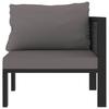 Corner Sofa Unit with Left Armrest Poly Rattan Anthracite