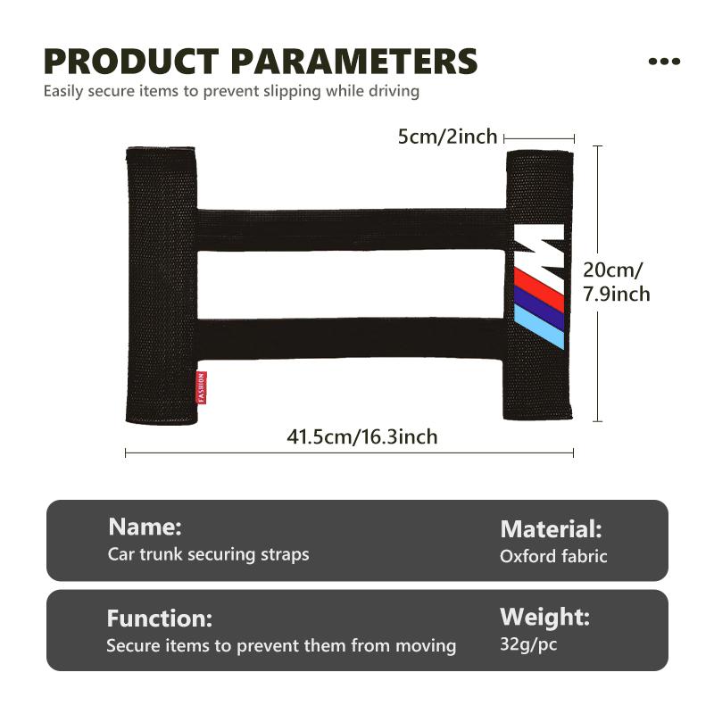 Car Trunk Organizer Strap Fixing Belt Storage Bag Tapes Fixed For BMW 1 3 5 7 Series M F01 F20 F10 F13 E52 E53 E60 E93