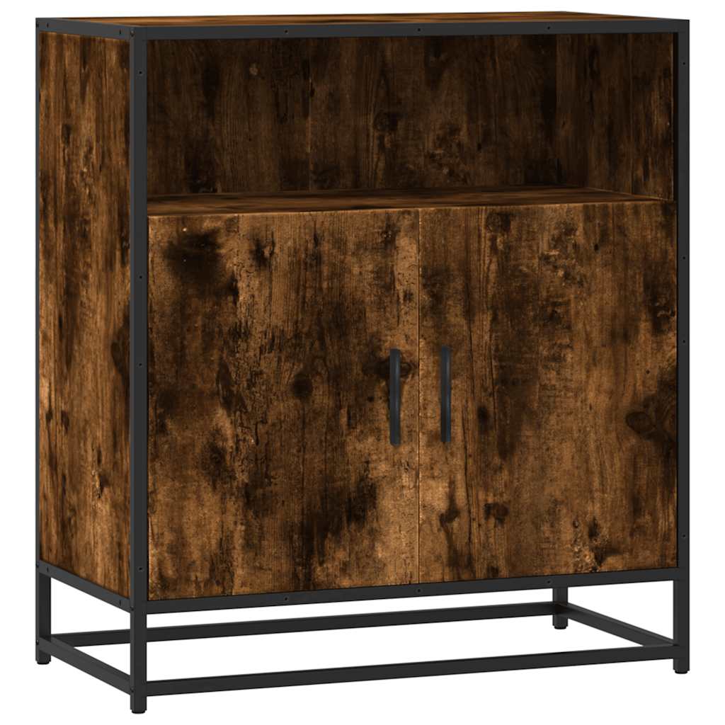 Vidaxl Komoda, Przydymiony Dąb, 68X35X76 Cm, Materiał Drewnopochodny