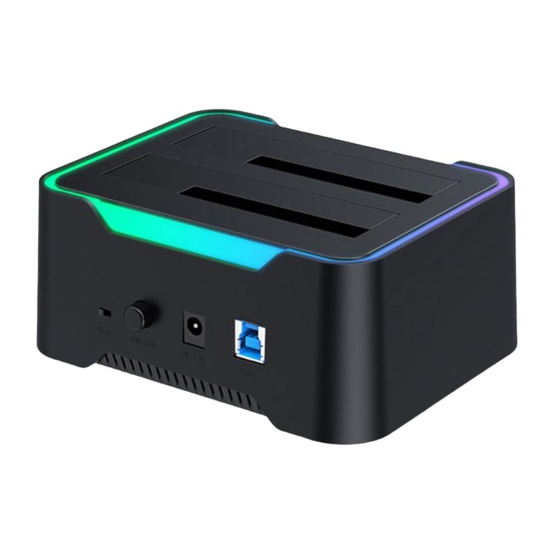 

USB3.0 Double Bay Hard Drive Docking Station Base for 3.5 or 2.5inch Hard Disks Featuring Offline Cloning 1