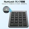Ewin Numeric Keypad, Numlock Unlocked, Bluetooth2.4G Connection, 3-Device Connection, Wireless Number Keyboard, Ultra-Thin, Left-HandedOne-Handed