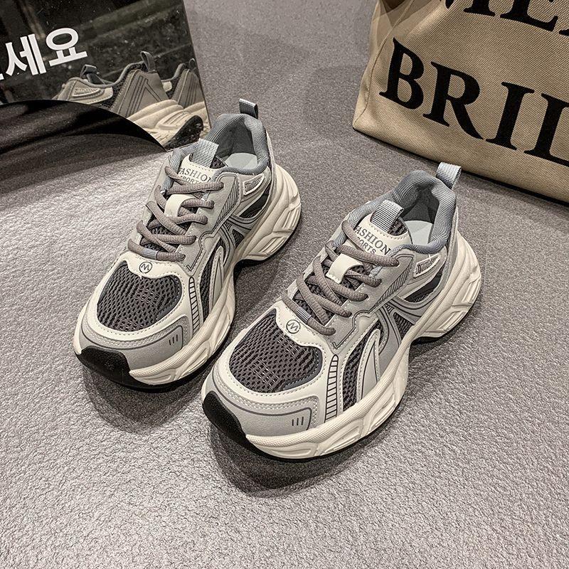 Thick-soled small man height increase versatile dad shoes new shoes women's soft soles are not tired feet sports women's shoes
