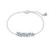European Bracelet Snake Chain with White Stone Can Adjustable for Women Men Jewelry Accessories Marking Kit