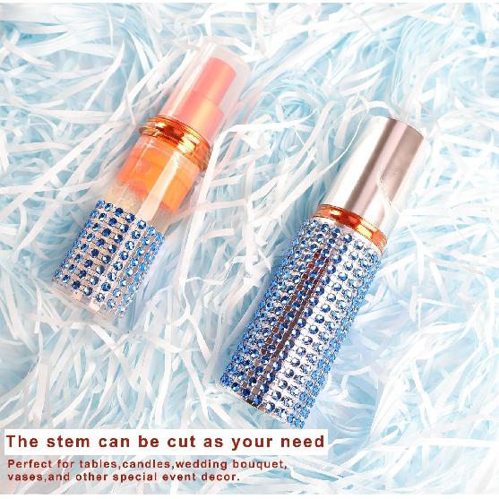 Rhinestone Ribbon Bling Wrap Bulk DIY Roll for Event Decorations Bridal/Baby Shower Birthdays, Arts & Crafts Vase & Party Decorations (Royal Blue, 10