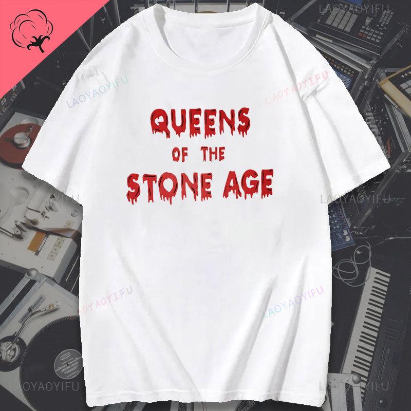 Queens of The Stone Age Tryckt T-shirt ERA VULGARIS STONER SLUDGE ROCK KYUSS Klassiska T-shirts Herr Dam Bomull Mode Toppar T-shirt