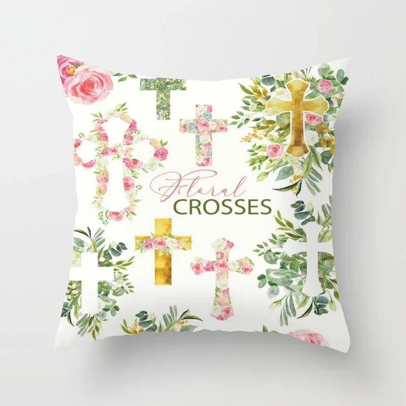 Home Decor Kreuz Blume Kissenbezug Geometrische Abstrakte Kunst Kissenbezug Sofa Kissenbezug