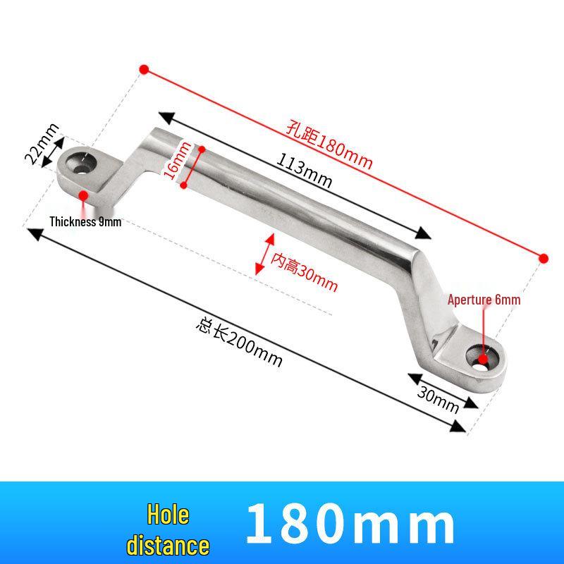 304 Stainless Steel Heavy-Duty Bow-Shaped Surface-Mounted Door Handle