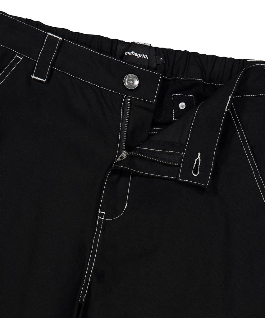 MAHAGRID Eyelet Wide Pants Black(Mg2Gsmpa12A)