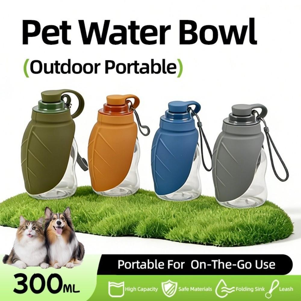 Lekdichte Opvouwbare Hond Waterfles Afneembare Huisdier Drinkbak Huisdier Voedseldispenser Kamperen