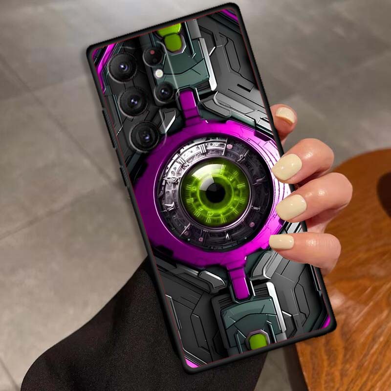 Creative Luxury Art Patterns Phone Case For Samsung Galaxy S26 S25 S24 S23 S22 S21 S20 Ultra Plus FE 5G Black Soft TPU