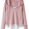 Plus Size Women's Autumn Hooded Sweatshirt, 2025 New Style, Slimming Irregular Two-Piece Design.