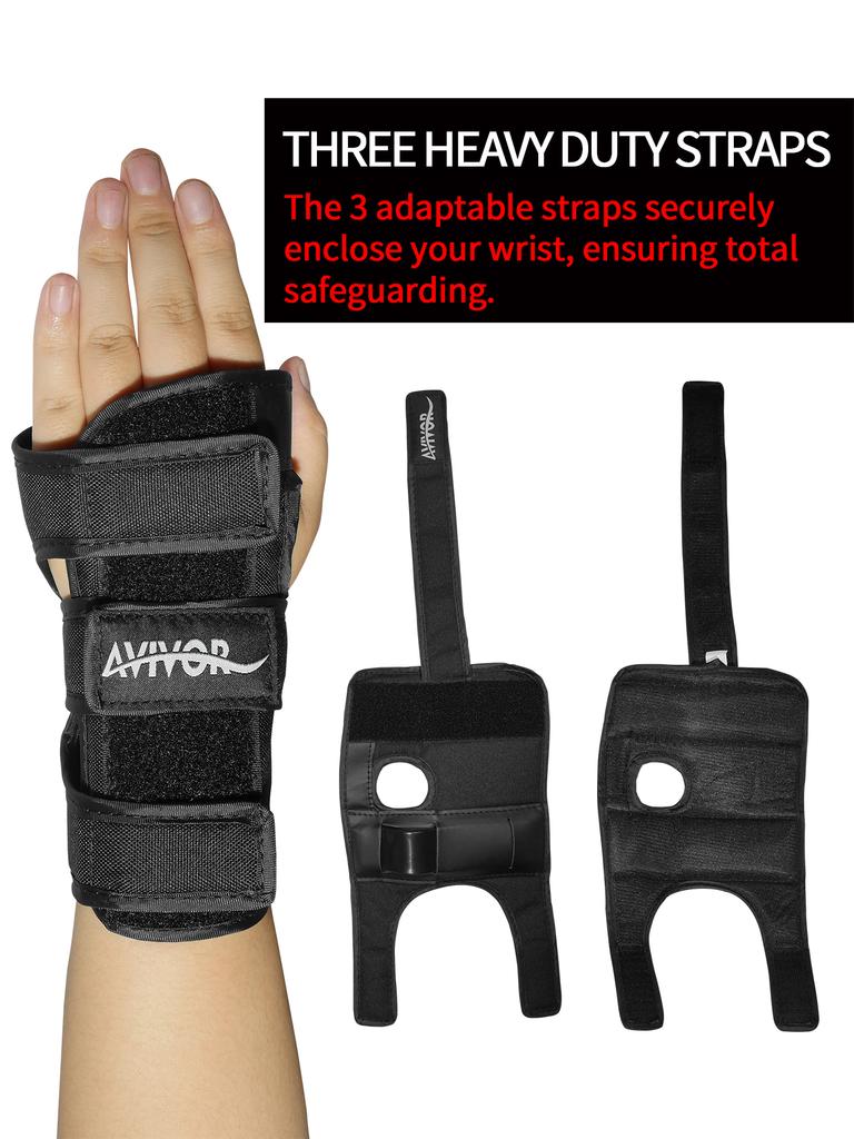 AVIVOR Wrist Guards With Optimized Protection for Skateboarding Custom Padding Dual Splints Triple Straps Men Women