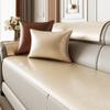 Modern European Style Faux Leather Sofa Cushion Pad Non-Slip Seat Cover Living Room All Season Use