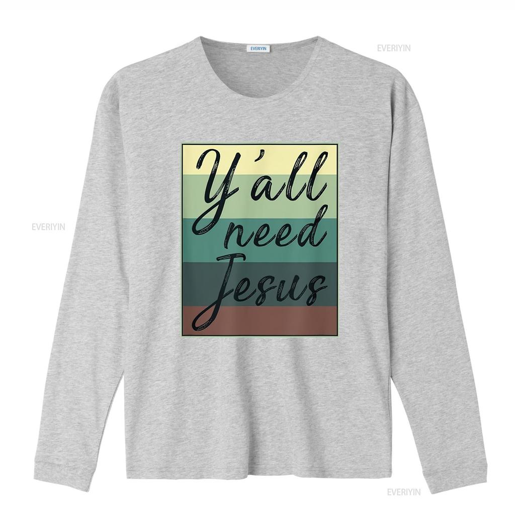 Ihr Alle Braucht Jesus T-Shirt vintage gewaschen leicht lässig bequem stilvoll Mode Designer Kleidung atmungsaktiv Grafik Mann