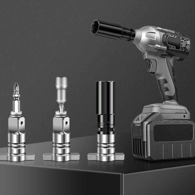 Elektrischer Schraubenschlüssel Adapter Zufuhr Steckschlüssel Bohrer T-förmiger Steckschlüssel Vierkantwelle Doppelfunktionale Vierkantwelle