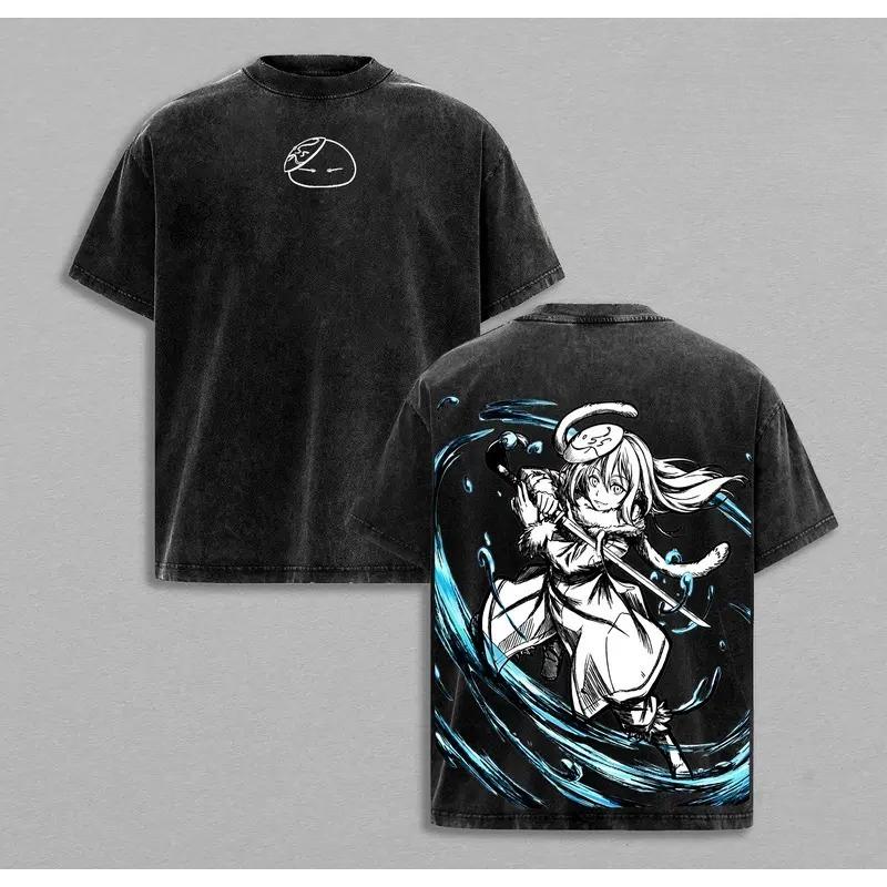 Tempest Rimuru That Time I Got Reincarnated As A Slime Anime Tee Men Women T-shirts Washed T Shirt Harajuku Casual Cotton Tshirt