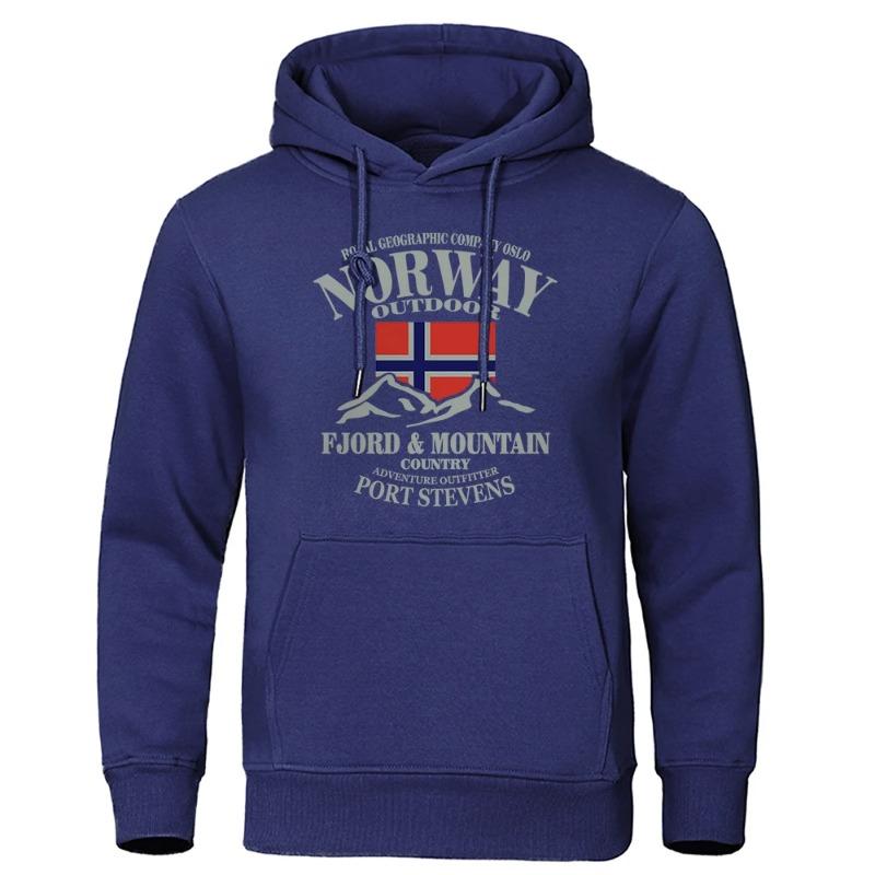 Felpa con cappuccio casual larga da uomo, top stampato street fashion