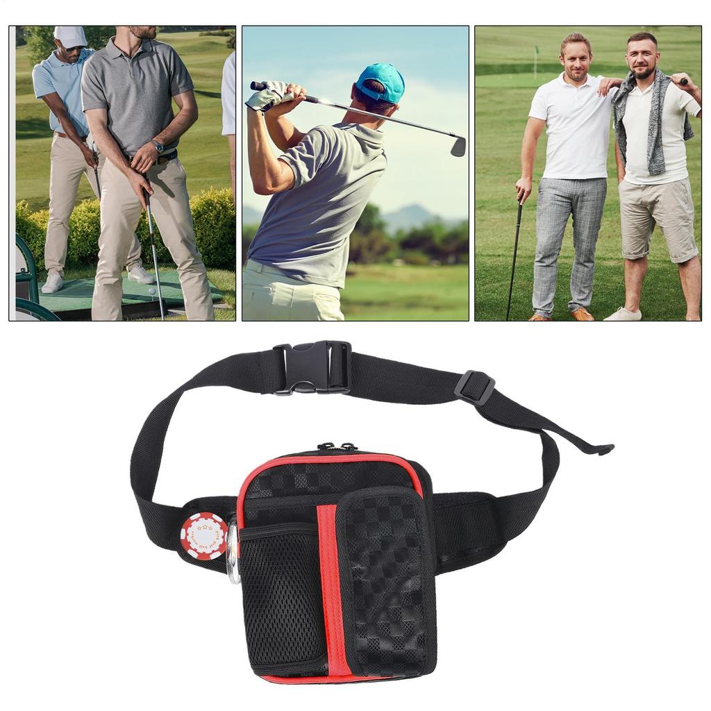 Golf Ball Bag Golf Club Bags Pack Organizer Holder Carry Waist Accessory Storage For Valuables Tees Cash Cards Keys Men Sports