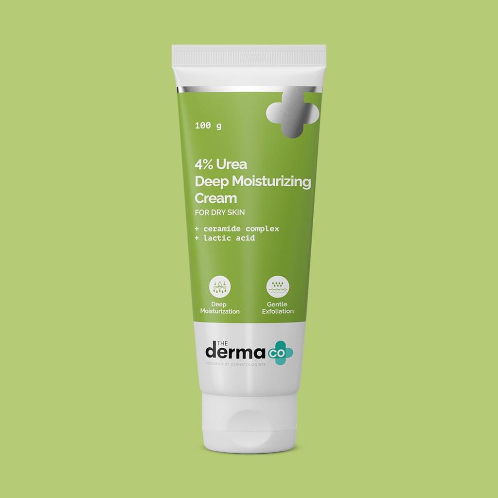 The Derma Co 4% Urea Deep Moisturizing Cream For Very Dry Skin Lightweight Barrier Repair 100 g Gentle Exfoliating Daily