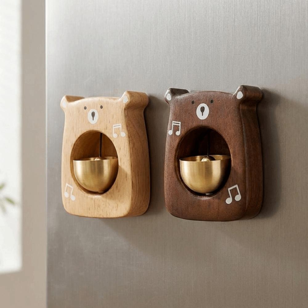 Cute Bear Entrance Doorbell Creative Entry Reminder Bell Animal Shaped Windbell  Bedroom