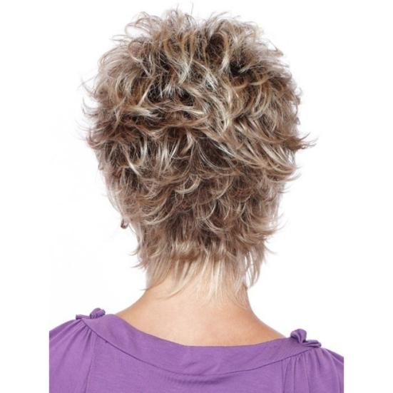Peluca Ombre Corta Rizada Shag Moda Mujer Fiesta Club