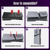 Für PS5 Pro Frontplatte Konsolenabdeckung Staubdichte Abdeckplatten mit Lüftungsschlitzen für PlayStation5 Pro Disc/Digital ABS Hartschalenkoffer