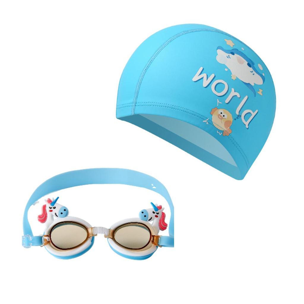 Verstellbare Anti-Beschlag Einhorn-Schwimmbrille für Kinder mit Cartoon-Riemen
