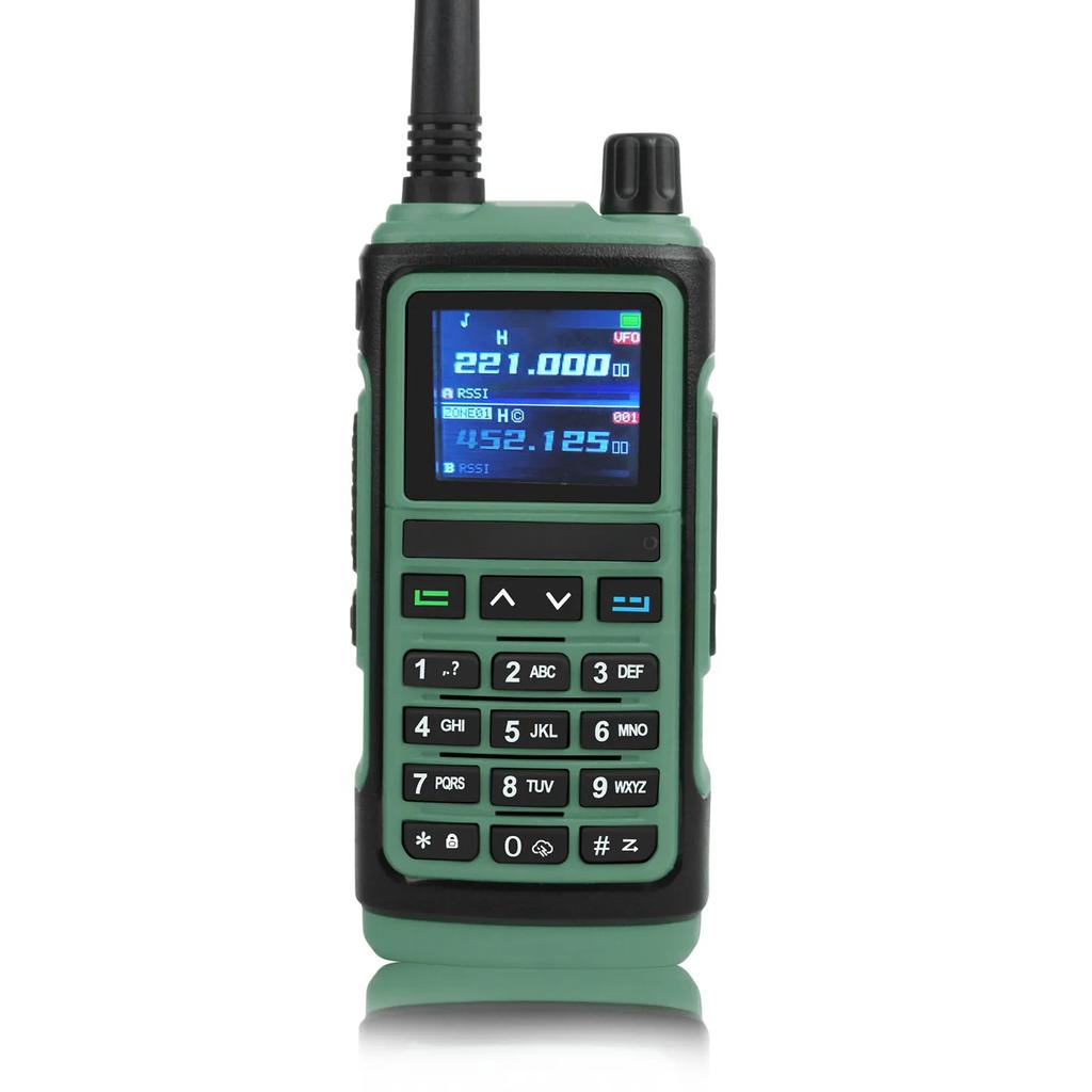 GPS Air Band Walkie Talkie Five Bands Receive Tri-Band Transmit FM Two Way Radio UV-17 Pro GPS