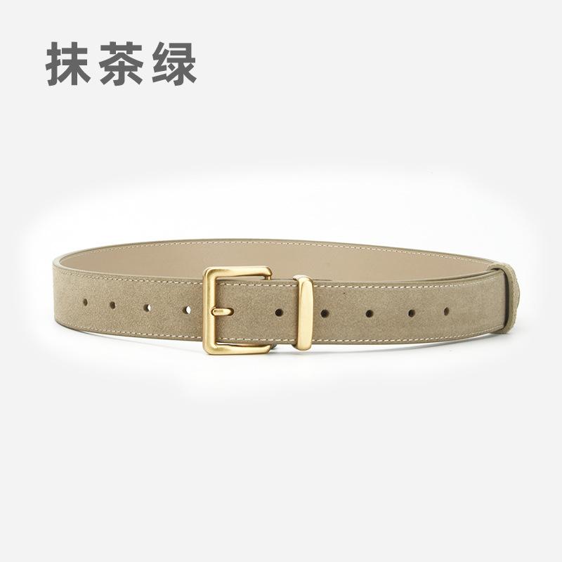 Four Seasons Available New Needle Buckle Belt Women'S Fashion Simple And Versatile Dress Jeans Decorative Leather Matte Belt
