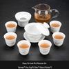 Mutton Fat Jade White Porcelain Kung Fu Tea Set