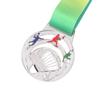 1Pc Metal Badminton Award Medals With Neck Ribbon Gold Silver Bronze Prizes Award Medal For Kids Sports Competition Games