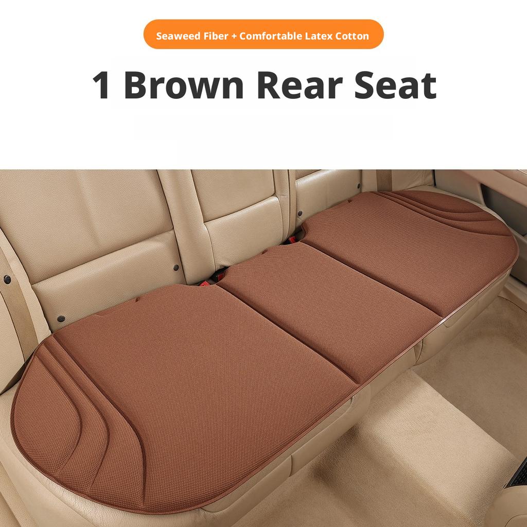 SEAMETAL Universal All-Season Car Seat Cushion, Latex Filled High-Elastic Breathable Seat Pad, Backless Anti-Fatigue Seat Protector