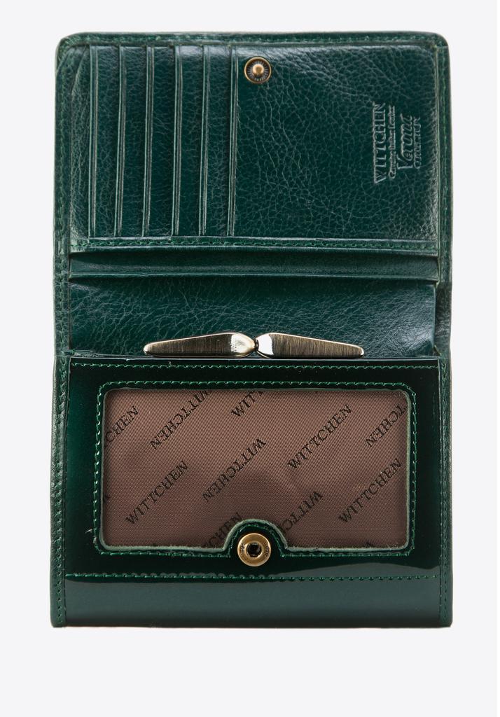 Wittchen Women's Patent Leather Wallet Medium Dark Green Dark Green Patent Leather
