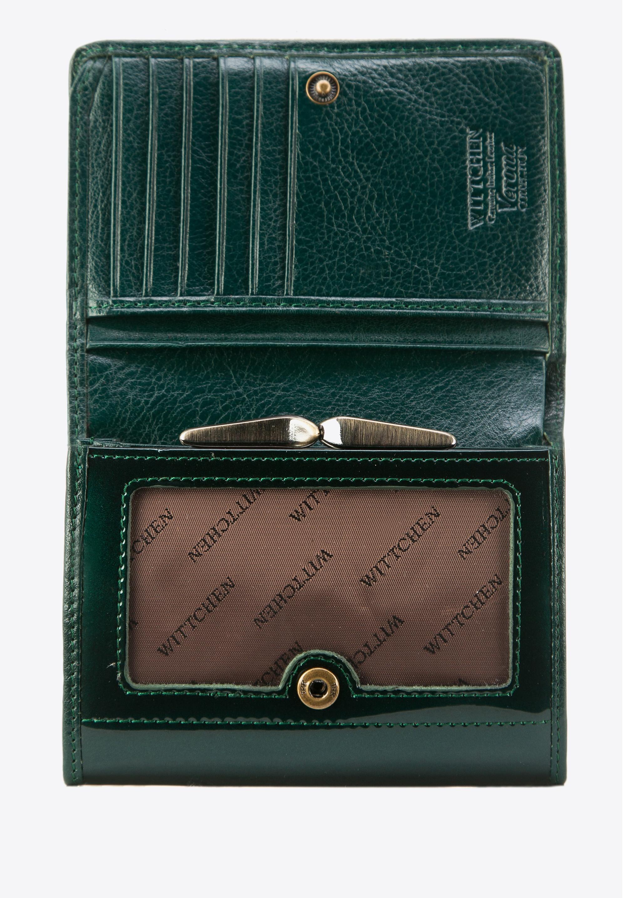 Wittchen Damen Lackleder Portemonnaie Mittel Dunkelgrün Dunkelgrünes Lackleder black