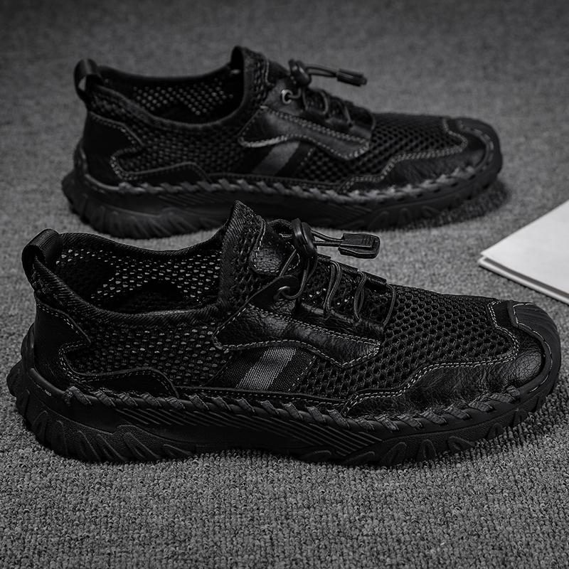 Letní móda Pánské síťované boty Duté Prodyšné Plážové boty Pánské Outdoorové Ležérní boty Sandály Pánské Horolezecké boty