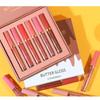 6pcs moisturizing and long-lasting three-dimensional lip gloss set, natural water light, beeping lip liquid, non-stick cup, non-fading lip gloss