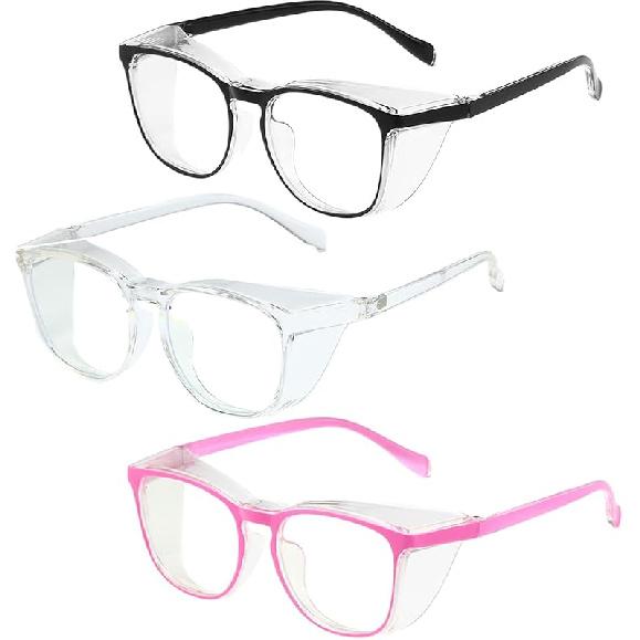 Schutzbrille für Männer Frauen Krankenschwestern Antibeschlag Stilvoll Modisch Bequeme Brille mit Seitenschutz Augenschutz für Erwachsene