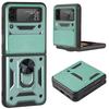 Samsung Z Flip4 Foldable Magnetic Bracket Case with Push-Window and Anti-Drop Protection