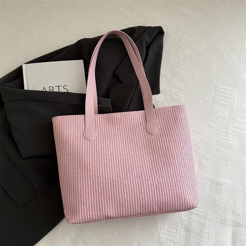 Ins Super Fire Pleated Large Capacity Tote Bag 2025 Popular Commuter Handbag Fashionable Versatile Shoulder Bag